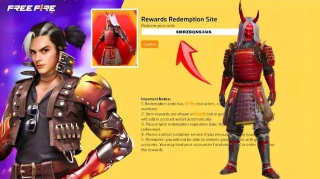 Ilustrasi kode redeem FF. [Instagram]
